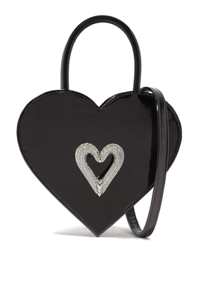Tripe Heart Patent Leather Mini Bag